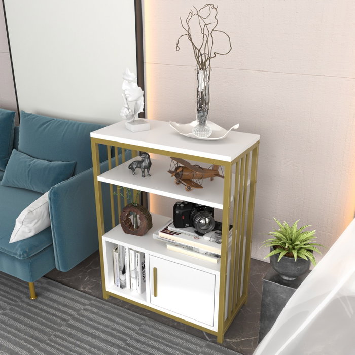 Hanah Home Estantería Blanco y Dorado Hanah Home Estantería Blanco y Dorado